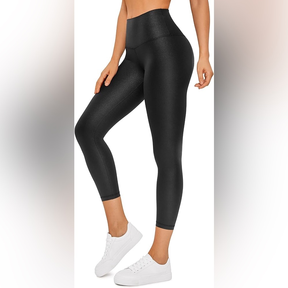 CRZ YOGA Black High-Waisted Leggings W 10”